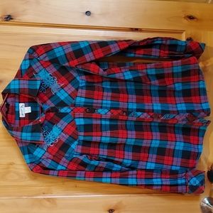 Cowgirl Up rodeo shirt large